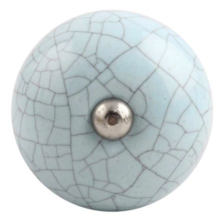 Sky Blue Crackle Ceramic Wine Stopper